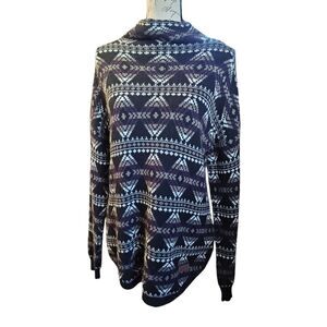 SHERPA Brand High Neck Aztec Sweater Size Medium Merino Alpaca Wool Blend Warm
